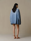 INTO THE EAST 25 Autumn/Winter Mid-Length Large Pocket Denim Jacket ITE-E1DGSS009BU20JK-LAN Blue